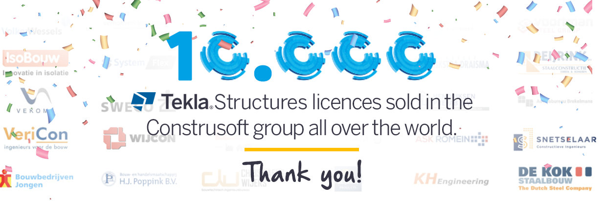 Construsoft hits the milestone - 10,000 Tekla Structures licenses sold