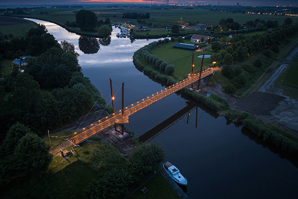 Bovenaanzicht Lamgatsebrug