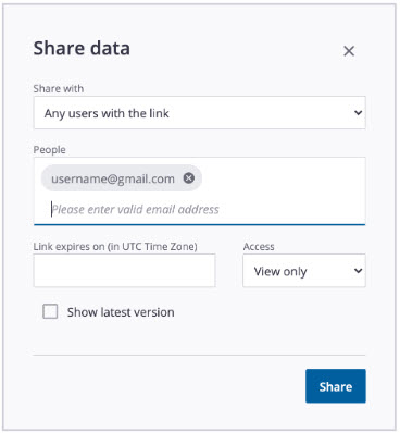 Share link via Trimble Connect