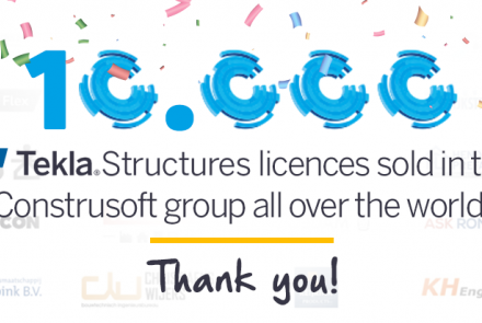 Construsoft hits the milestone - 10,000 Tekla Structures licenses sold